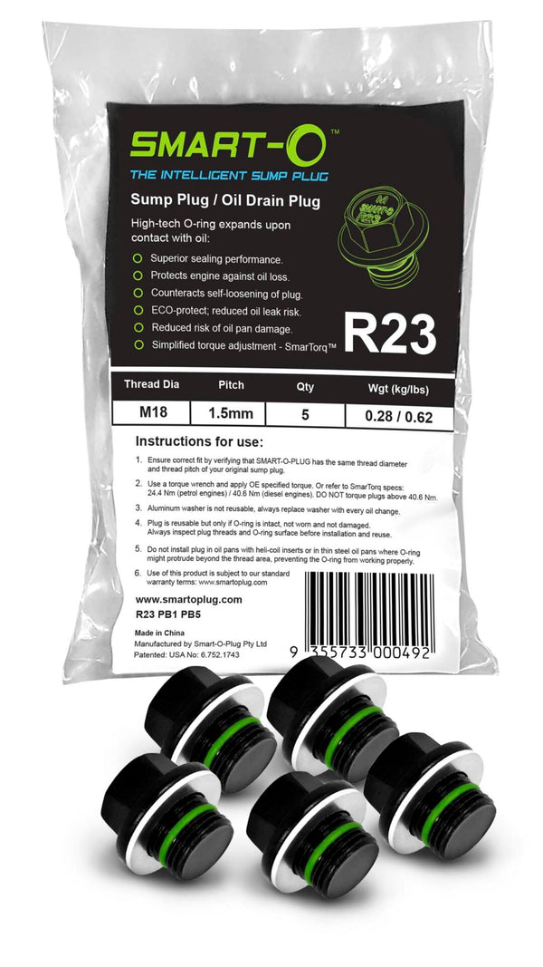 5-Pack SMART-O Poly Bag Sump Plug R23PB1PB5