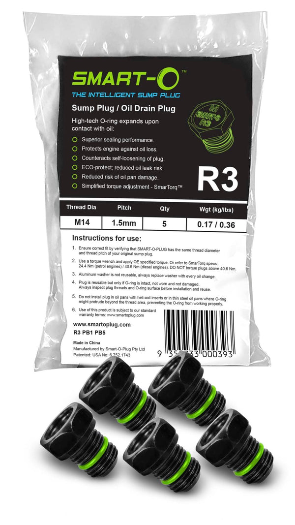 5-Pack SMART-O Poly Bag Sump Plug R3PB1PB5