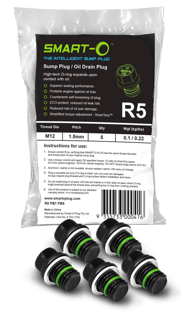 5-Pack SMART-O Poly Bag Sump Plug R5PB1PB5