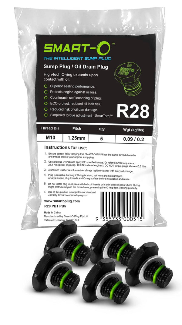 5-Pack SMART-O Poly Bag Sump Plug R28PB1PB5