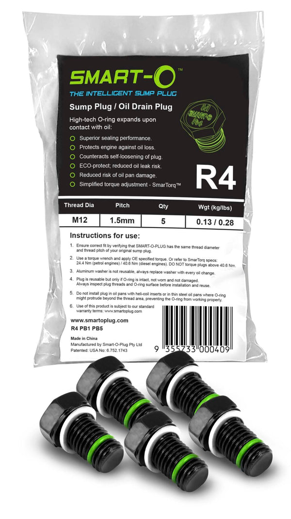 5-Pack SMART-O Poly Bag Sump Plug R4PB1PB5