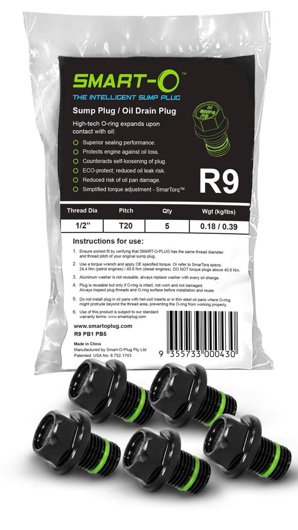 5-Pack SMART-O Poly Bag Sump Plug R9PB1PB5